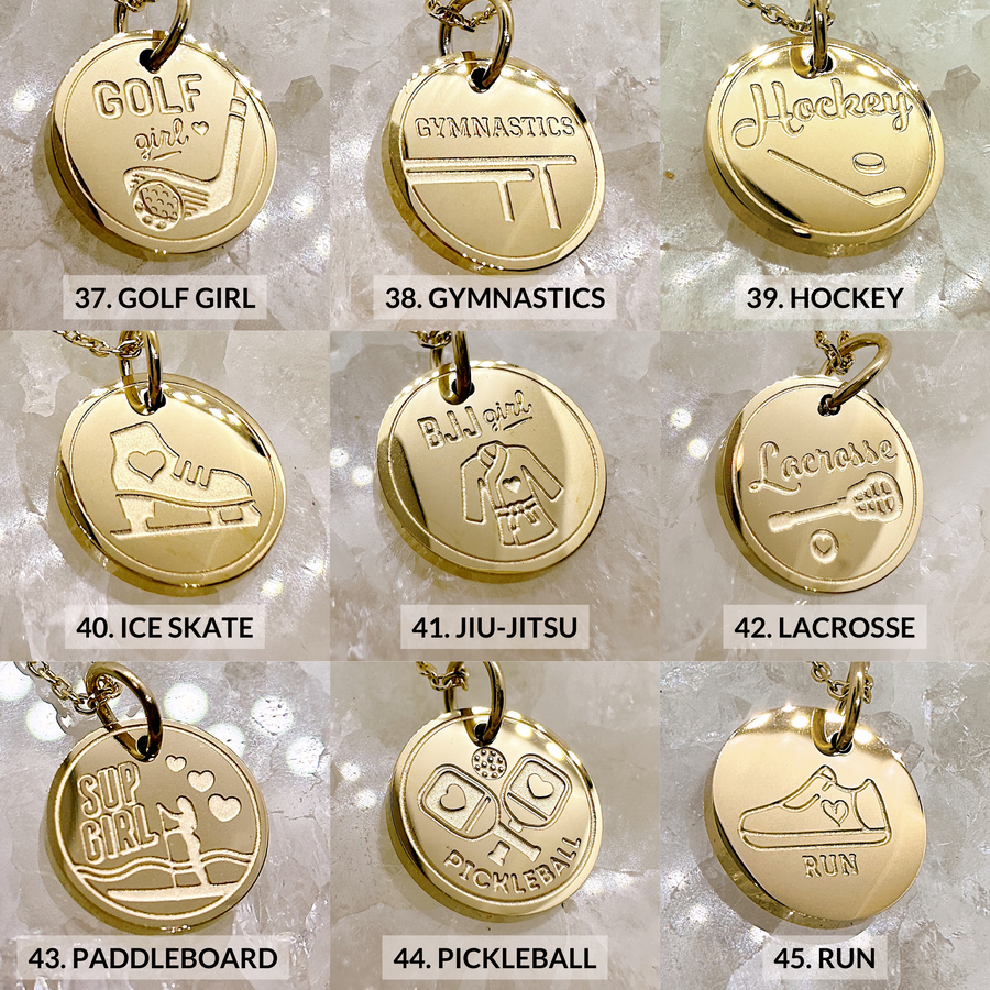 Disc charm options shown in Gold.