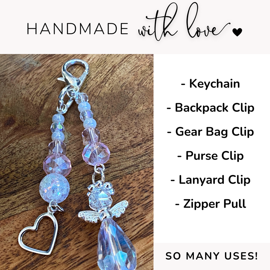 Charm Clip Uses, Handmade with Love.