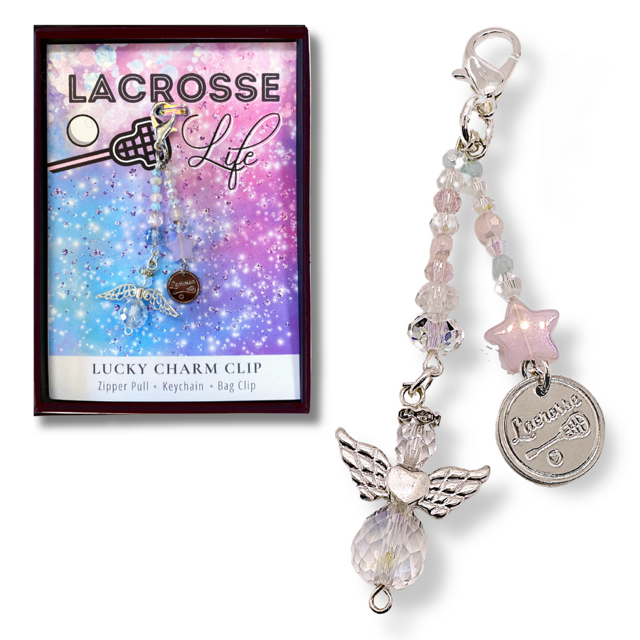 Lacrosse Life Charm Clip, 'Lacrosse' charm, that PERFECT little something!