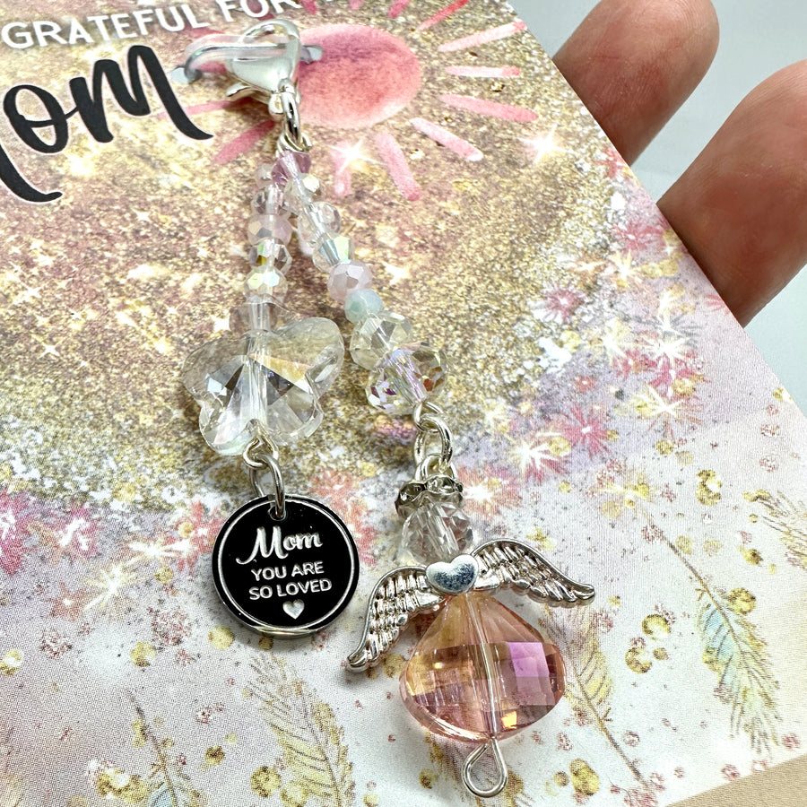 Mom Charm Clip with 'Mom you are so Loved' charm, the PERFECT little something.