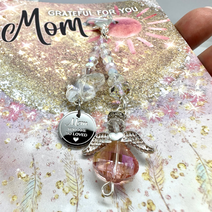 Mom Charm Clip with 'Mom you are so Loved' charm, the PERFECT little something.