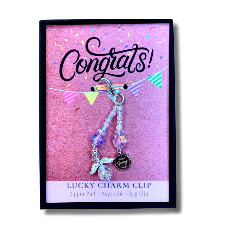 Congratulations Charm Clip, 'Keep Going' charm, that PERFECT little something.