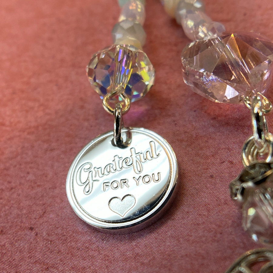 Coworker Charm Clip with 'Grateful for You' and a heart charm, that PERFECT little something!