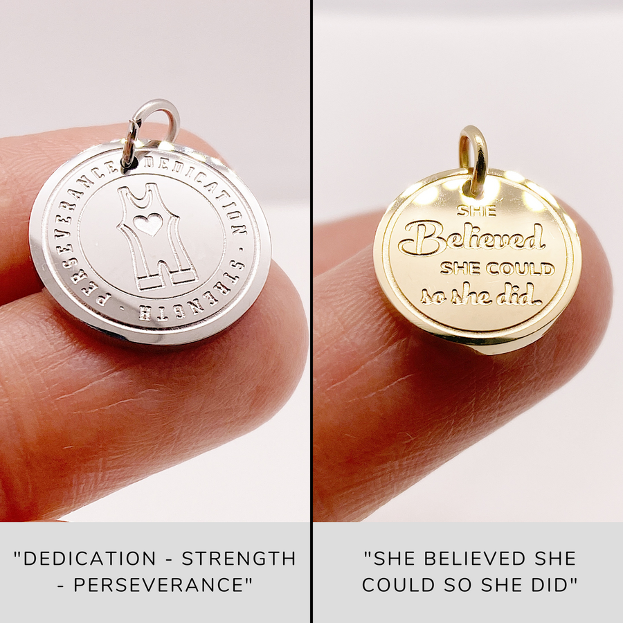 Detailed 14K Gold plated or Rhodium plated Wrestling charms.