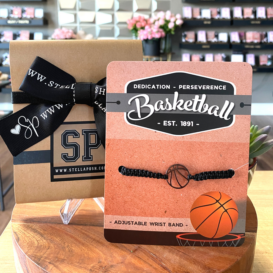 Unisex Basketball wristband with 'gift ready' packaging.