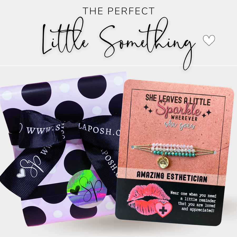 Amazing Esthetician Bracelet Set with gift ready packaging; the PERFECT little something.