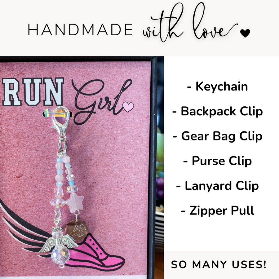So Many Uses! Run Girl Charm Clip, handmade with love!