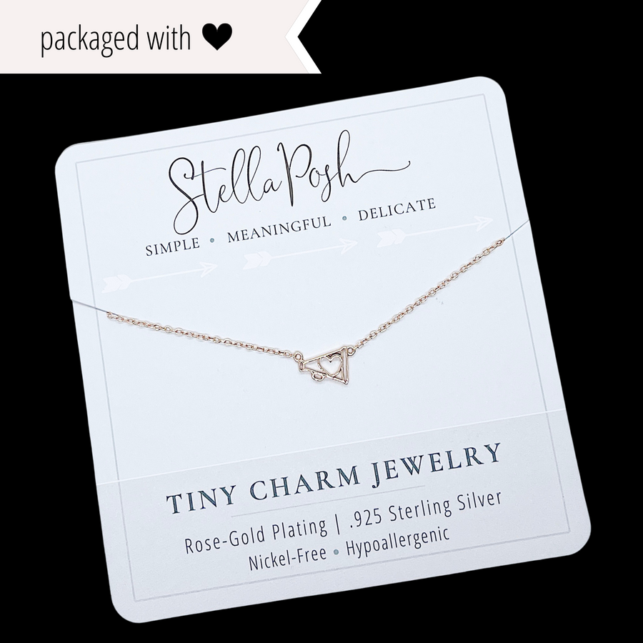 Tiny Cheer .925 Sterling Silver necklace, packaged with love.